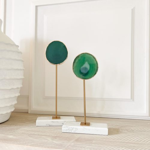 agate green eye sculpture 309504