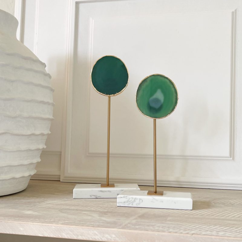 agate green eye sculpture 431181