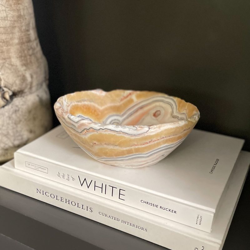 hand carved zebra calcite bowl 871453