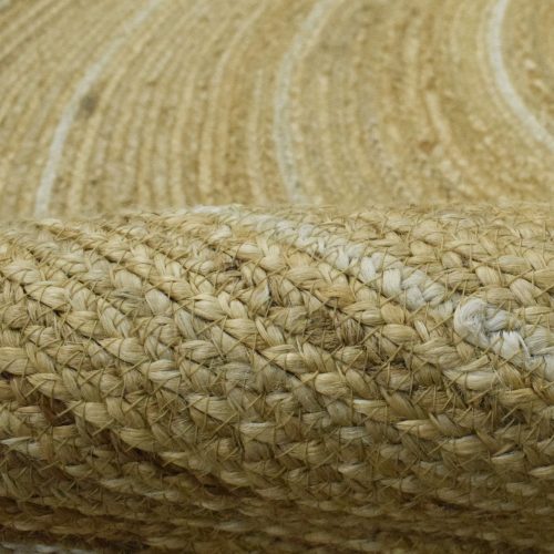 new 100 natural fiber 5 feet round jute rug hand braided reversible rug jr005 256229