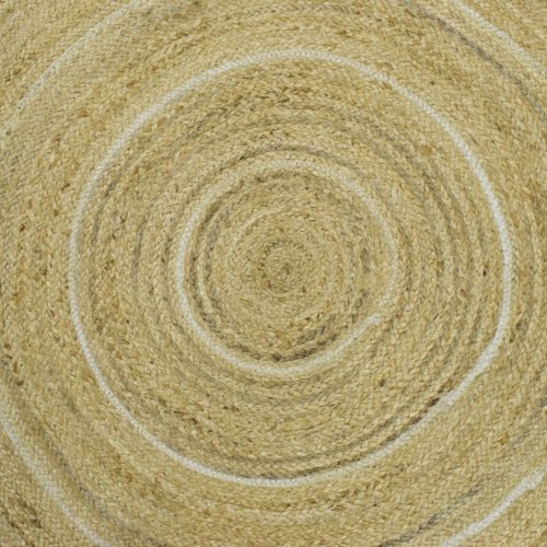 new 100 natural fiber 5 feet round jute rug hand braided reversible rug jr005 497747