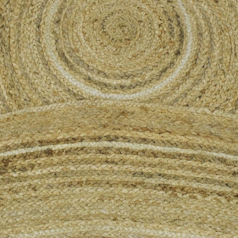 new 100 natural fiber 5 feet round jute rug hand braided reversible rug jr005 602151