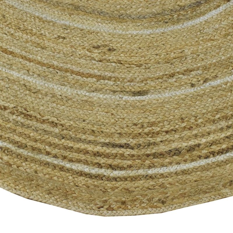 new 100 natural fiber 5 feet round jute rug hand braided reversible rug jr005 613981