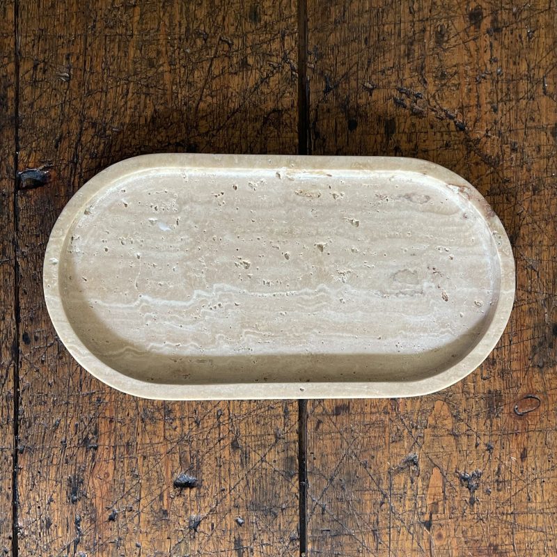 oval travertine tray 626575