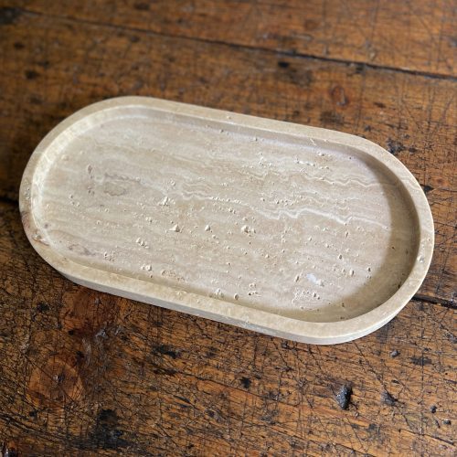 oval travertine tray 934607