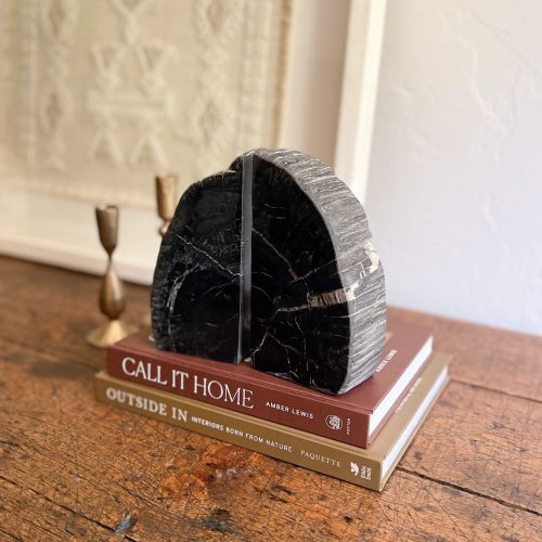 petrified wood bookend pair 381944