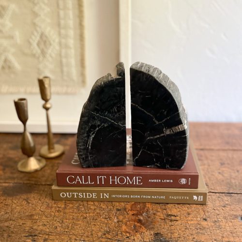 petrified wood bookend pair 957883