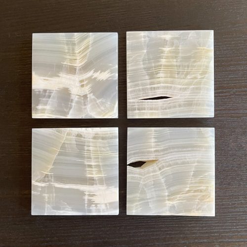 white onyx coaster set 436565